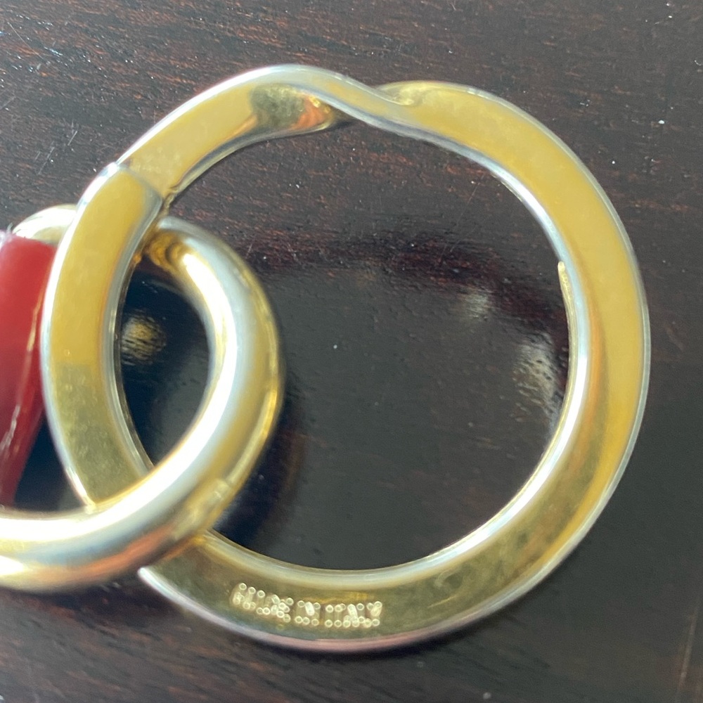Gucci Red Patent Leather and Gold Tone Horsebit Keychain Made in Italy - Picture 6 of 6